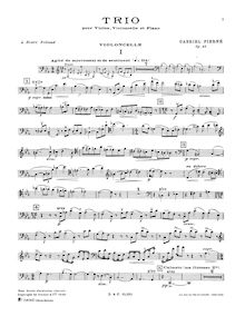 Partition de violoncelle, Piano Trio, Trio pour Violon, Violoncelle et Piano