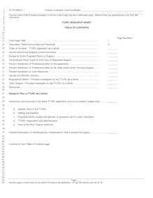 These supplemental instructions cover all of the components of the  TTURC application as outlined in