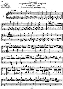 Partition complète, 8 Variations on Come un agnello, A major, Mozart, Wolfgang Amadeus par Wolfgang Amadeus Mozart