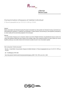 Consommation d espace et habitat individuel - article ; n°4 ; vol.53, pg 313-337