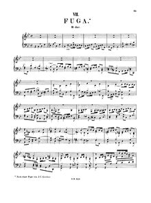 Partition complète, Fugue, Fuge, B♭ major, Bach, Johann Sebastian par Johann Sebastian Bach
