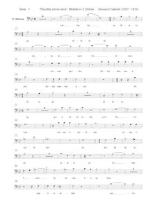 Partition Ch.3 - basse 1, Sacrae symphoniae, Gabrieli, Giovanni