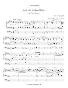 Partition Étude No.6 en B major, 6 Studien en kanonischer Form für Orgel oder Pedalklavier