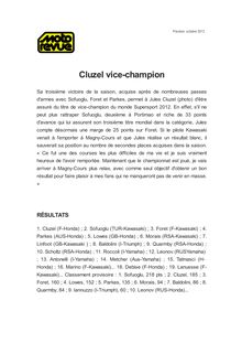 Cluzel vice-champion