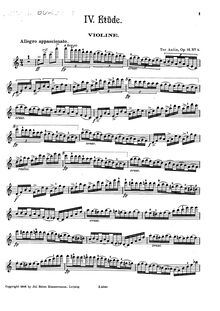 Partition de violon, Four pièces pour violon et Piano, Op. 16 par Tor Aulin