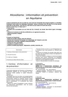 Alcoolisme : information et prévention en Aquitaine