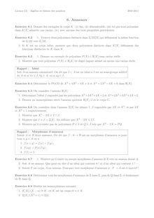 Licence L3 Algèbre et théorie des nombres