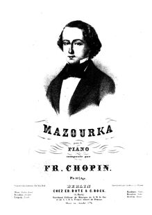 Partition complète, Mazurka en A minor, B.140, A minor, Chopin, Frédéric