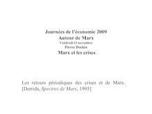 Cycle de conférences Pierre Dockès Marx et les crises