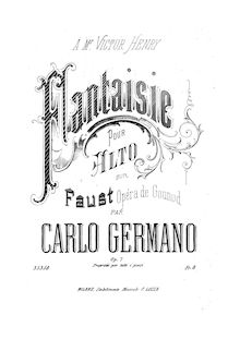 Partition de piano et partition de viole de gambe, Fantasia on Gounod s  Faust , Op.7