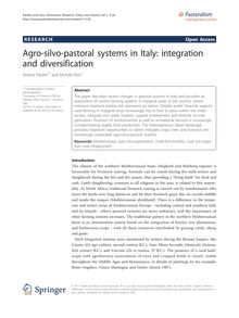 Agro-silvo-pastoral systems in Italy: integration and diversification