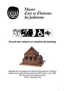 Musée d art et d histoire du judaïsme: accueil des publics handicapés