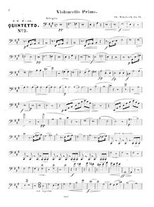 Partition violoncelle 1, corde quintette No.3, Schuberth, Carl