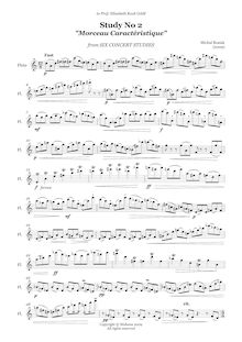 Partition No.2, Six Concert études pour flûte Solo, Rosiak, Michal