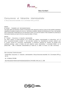 Concurrence   et   hiérarchie   interindustrielle - article ; n°1 ; vol.5, pg 95-123