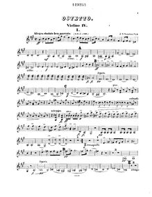 Partition violon 4, Octet, Op.3, Svendsen, Johan