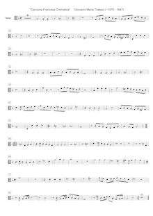Partition ténor , partie [C3 clef], Canzona Francesca cromatica