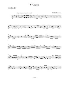 Partition violon 2,  No.3 en D major, D major, Rondeau, Michel