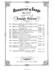 Partition complète, 3 Sange af H. H. Nyegaard, Glæser, Joseph
