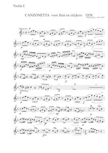 Partition violons I, Canzonetta Fluit en strijkers, Ostijn, Willy