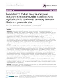 Computerized texture analysis of atypical immature myeloid precursors in patients with myelodysplastic syndromes: an entity between blasts and promyelocytes