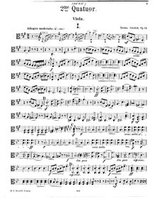 Partition viole de gambe, corde quatuor No.2, A major, Sokolov, Nikolay
