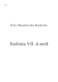 Partition altos, corde Symphony No.7 en D minor, Sinfonia VII, D minor