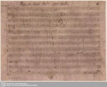 Partition , Menuetto (unfinished autograph sketch), corde quatuor en D minor