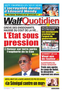 Walf Quotidien N° 8967 - du lundi 14 février 2022