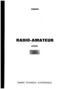Dinard Technique Electronique - Cours radioamateur Lecon 01