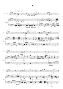 Partition , Lebhaft, Sonate für cor und Klavier  Herbst , Hornsonate