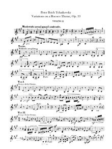 Partition violons II, Variations on a Rococo Theme, Вариации на тему рококо