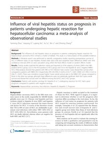 Influence of viral hepatitis status on prognosis in patients undergoing hepatic resection for hepatocellular carcinoma: a meta-analysis of observational studies