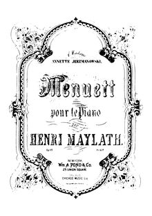 Partition complète, Menuett, E♭ major, Maylath, Henry