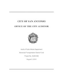 AU09-008 Audit of Public Works Department Advanced Transportation  District Fund Report 
