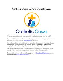 Catholic Cases A New Catholic App