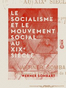 Le Socialisme et le Mouvement social au XIXe siècle