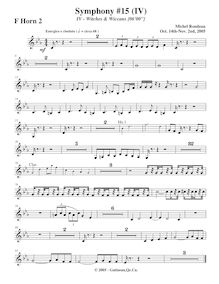 Partition cor 2, Symphony No.15  Black Halloween , F minor, Rondeau, Michel