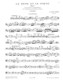 Partition Piano reduction, violon & violoncelle parties, La Muse et le Poète, Op.132
