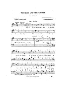 Partition choral Score, Vom Pagen und der Königstochter - 4 Balladen von Em. Geibel op.140