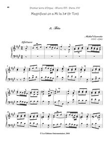 Partition , Trio, Premier Livre d’Orgue, Op.16, Corrette, Michel par Michel Corrette