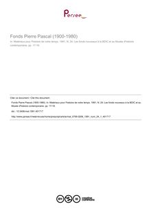 Fonds Pierre Pascal (1900-1980) - article ; n°1 ; vol.24, pg 17-18