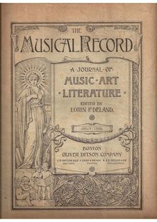 Partition Complete Periodical, Number 414 - July 1896, The Musical Record: A Journal of Music, Art and Literature (Nº 414), July 1896