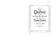 Partition parties complètes, corde quatuor No.2, A major, Sokolov, Nikolay