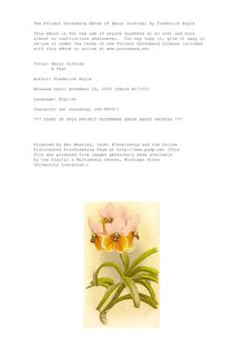About Orchids - A Chat