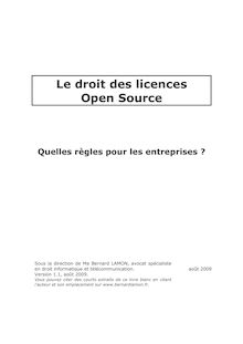 Le droit des licences Open Source