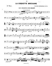 Partition de violoncelle, La Coquette Bressane, 6 Petits Piano Trios, Op.11