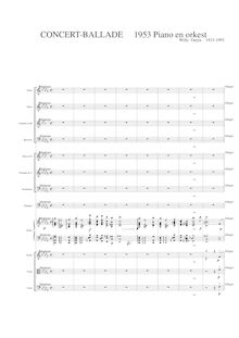 Partition complète, Ballade voor piano en orkest, Ostijn, Willy