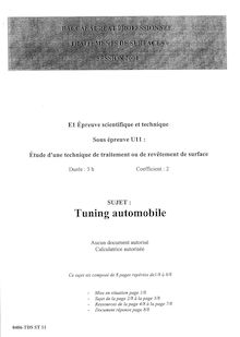Etude d une technique de traitement ou de revêtement de surface 2004 Bac Pro - Traitements de surfaces