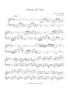 Partition Sonata K.429, 100 clavier sonates, Scarlatti, Domenico